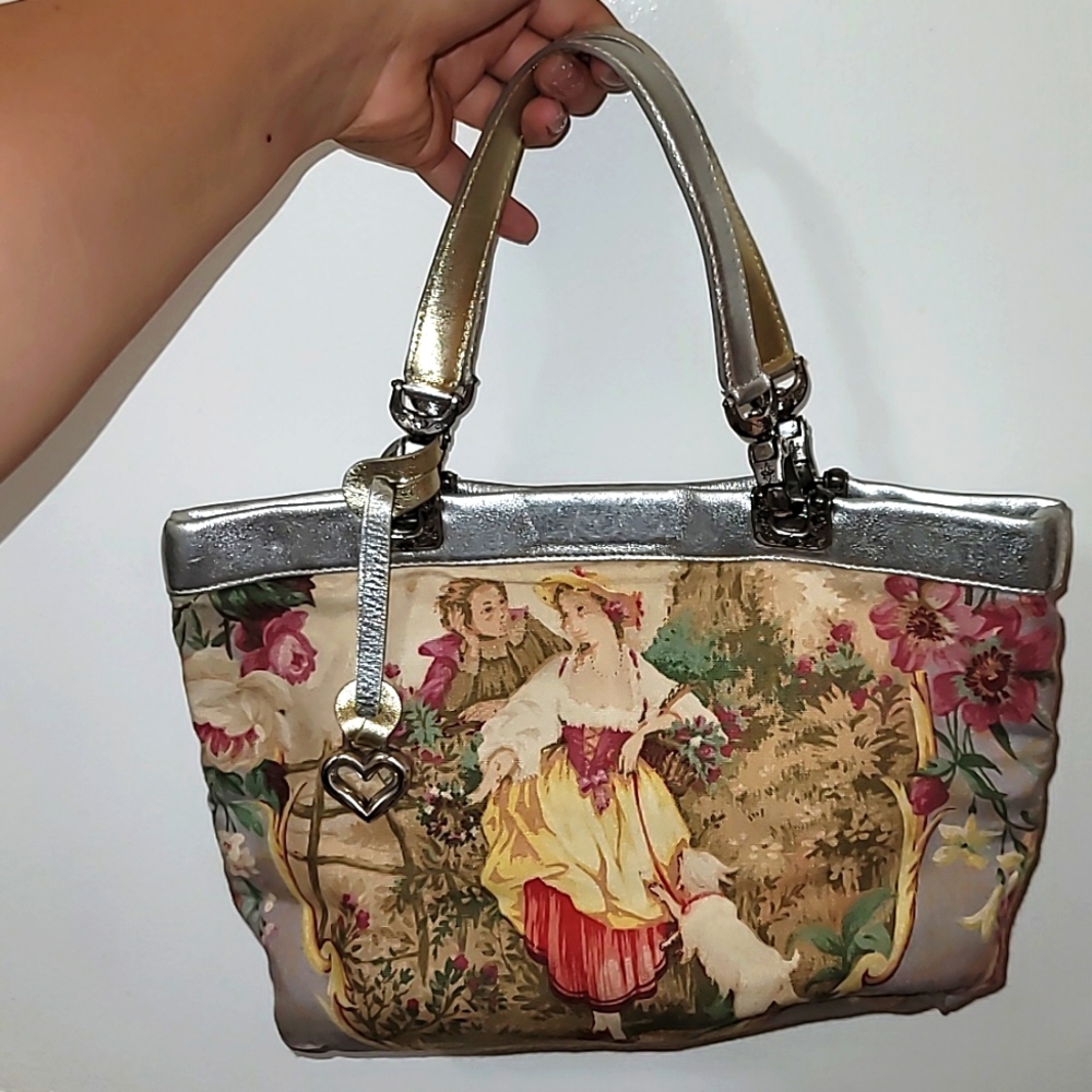 Brighton Jodi Multicolor Tapestry Handbag-dust bag-box